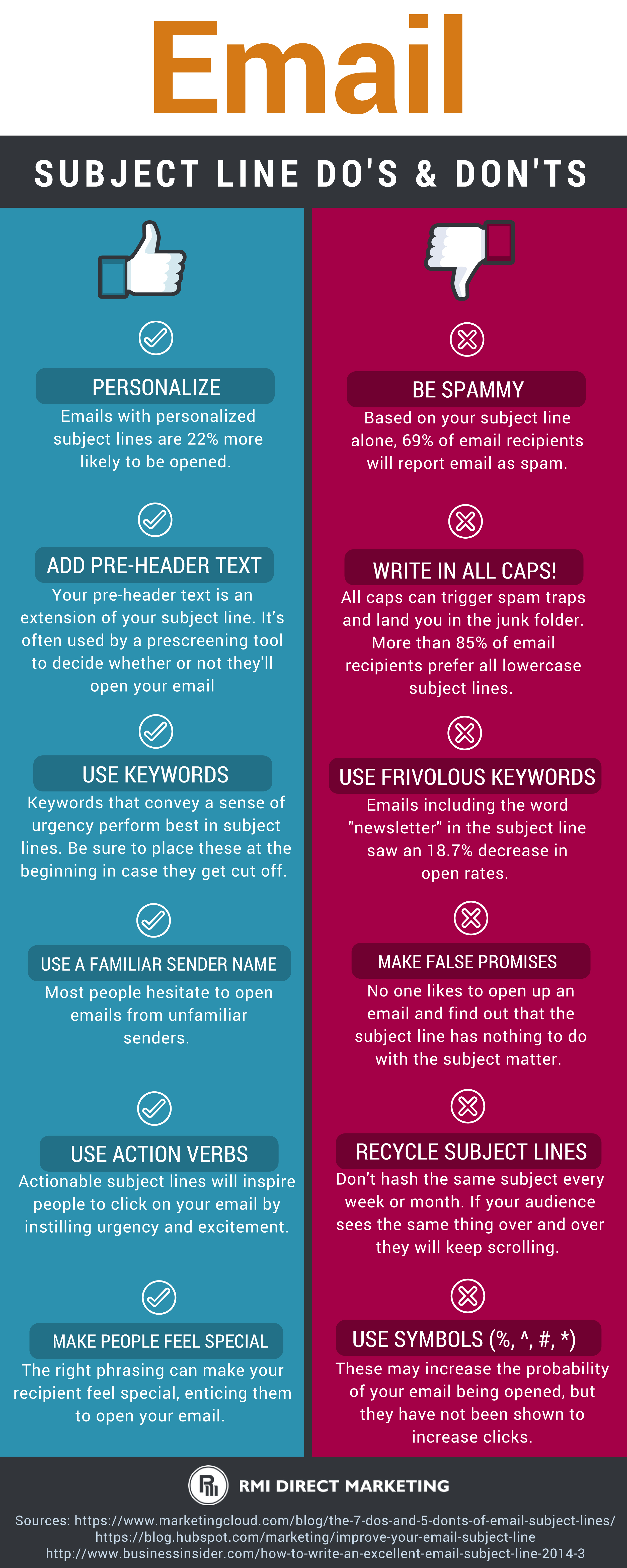 12 Email Subject Line Do S And Don Ts [infographic]